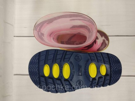 Дитячі гумові чоботи "Камуфляж рожевий"
Розмірний ряд: 23-26
Верх взуття: ПВХ бе. . фото 13