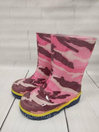 Дитячі гумові чоботи "Камуфляж рожевий"
Розмірний ряд: 23-26
Верх взуття: ПВХ бе. . фото 12