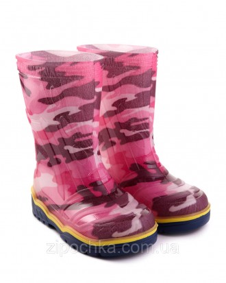 Дитячі гумові чоботи "Камуфляж рожевий"
Розмірний ряд: 23-26
Верх взуття: ПВХ бе. . фото 3