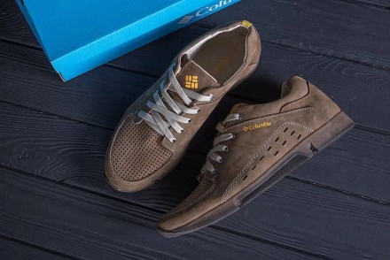 Чоловічі літні кросівки Nubuck Beige — натуральна шкіра з перфорацією
Туфлі спор. . фото 4