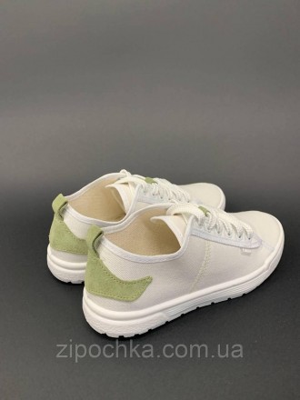 Жіночі кросівки LORETA білі/авокадо
Розмірний ряд: 36-41
Верх взуття: 100% бавов. . фото 10