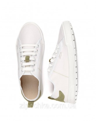 Жіночі кросівки LORETA білі/авокадо
Розмірний ряд: 36-41
Верх взуття: 100% бавов. . фото 2
