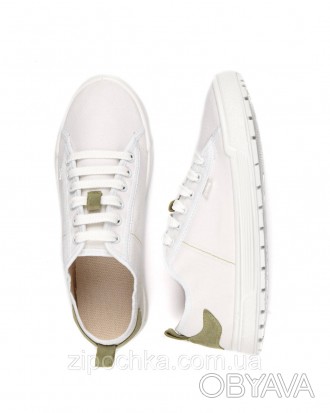 Жіночі кросівки LORETA білі/авокадо
Розмірний ряд: 36-41
Верх взуття: 100% бавов. . фото 1