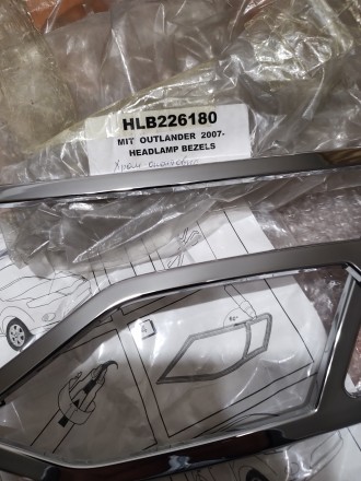 Накладки на протитуманні фари серебристі на Mitsubishi Outlander XL,в подарунок . . фото 8