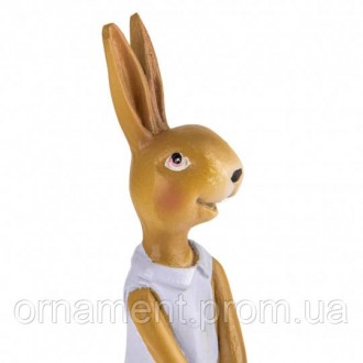 Статуетка кроликів — це фігурка з полістоуну, що зображує трьох грайливих кролик. . фото 3