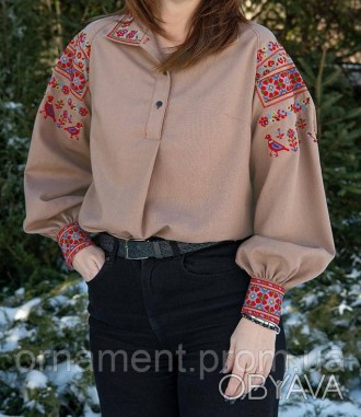 Вишиванка жіноча — патріотична українська сорочка, виготовлена з натурального ль. . фото 1