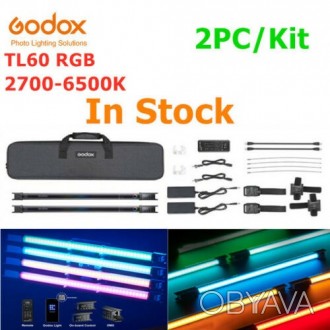 Набор LED трубок Godox Tube TL60-B Light Two-Light Kit (TL60 TWO LIGHT KIT)
Набо. . фото 1