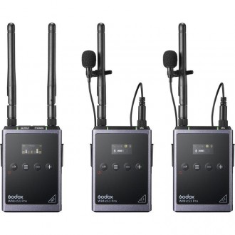 Мікрофонна система Godox ,WMicS1 Pro Kit 2, Two-Person. Camera-Mount, Wireless, . . фото 2
