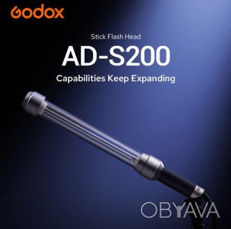 Портативная голова Godox ADS200 Stick Flash Head (AD-S200)
Godox представляет вс. . фото 1