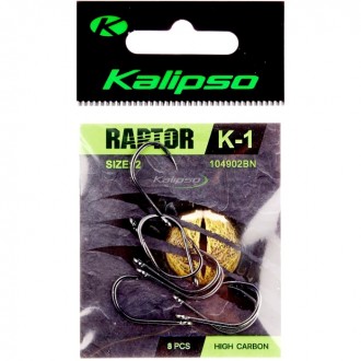 Крючок Kalipso Raptor-K-1 104906BN №2; 3; 5; 8; 10 номер 
No/Количество в упако. . фото 2