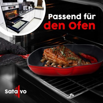 Чугунная сковорода-гриль Satalvo с рукавицей для духовки
Любите очаровывать гост. . фото 5