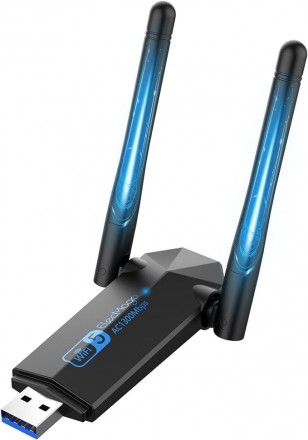 Мережевий адаптер Wi-Fi, адаптер для ПК, адаптер WLAN ElecMoga USB 3.0, 1300 Мбіт/с, ПК, 2,4 ГГц/5,8 ГГц,. Одеса. фото 1 Мережевий адаптер Wi-Fi, адаптер для ПК, адаптер WLAN ElecMoga USB 3.0, 1300 Мбіт/с, ПК, 2,4 ГГц/5,8 ГГц,. Одеса. фото 1