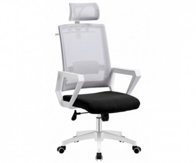 Сучасне офісне крісло, поліпропіленовий каркас білого кольору, механізм з можлив. . фото 2