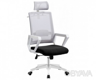 Сучасне офісне крісло, поліпропіленовий каркас білого кольору, механізм з можлив. . фото 1
