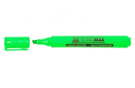 Маркер текстовий Buromax Jobmax 1-4,6мм круглий зелений BM.8906-04. . фото 2