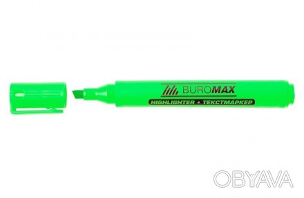 Маркер текстовий Buromax Jobmax 1-4,6мм круглий зелений BM.8906-04. . фото 1