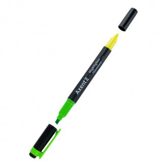 Маркер текстовий Axent Highlighter Dual 2-4мм клиноподібний зелений+жовтий 2534-. . фото 2