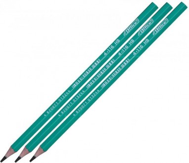 Олівець чорнографітний 4Office HB зелений (72) 4-116. . фото 3
