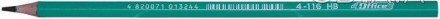 Олівець чорнографітний 4Office HB зелений (72) 4-116. . фото 1