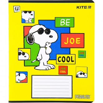 Зошит шкільний Kite 12 аркушів лінія Snoopy. . фото 9