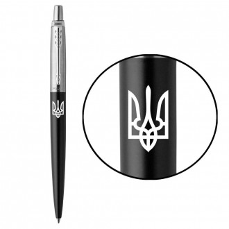 Ручка Parker Jotter Ukraine Bond Street Black шариковая Трезубец 16 232_T001w
 
. . фото 3