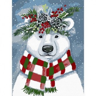 Картина по номерам 30*40см Праздничный медведь Santi 954405
 
Набор для росписи . . фото 2