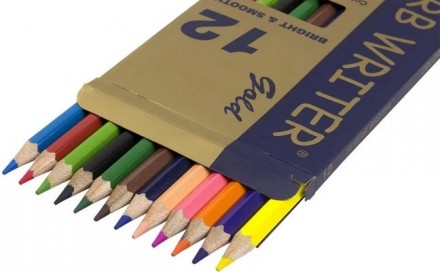 Олівці кольорові Marco «Super Writer». М'які кольорові олівці. Яскраві, барвисті. . фото 3