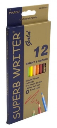 Олівці кольорові Marco «Super Writer». М'які кольорові олівці. Яскраві, барвисті. . фото 2