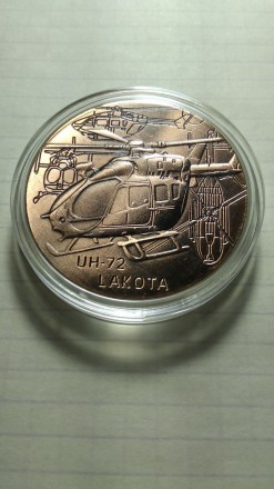 Монета гвинтокрил UH-72 LAKOTA США. Монета нова. Капсула не відкривалася. Розмір. . фото 2