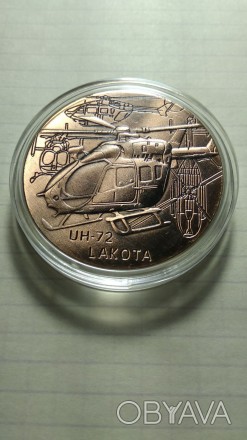 Монета гвинтокрил UH-72 LAKOTA США. Монета нова. Капсула не відкривалася. Розмір. . фото 1