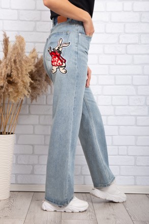 
Стильные женские джинсы, производство Китай. Крой свободный, длина полная. Поса. . фото 3