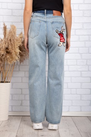 
Стильные женские джинсы, производство Китай. Крой свободный, длина полная. Поса. . фото 5