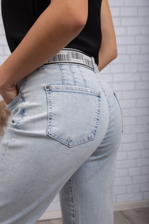 
Стильные женские джинсы, производство Турция. Крой свободный, длина 7/8. Посадк. . фото 6