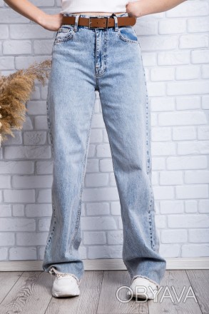
Стильные женские джинсы, производство Турция. Крой прямой, длина полная. Посадк. . фото 1