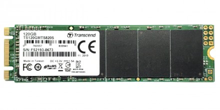 
Твердотельный накопитель SSD 120GB SATA III 3D TLC M.2 2280 Transcend MTS820 TS. . фото 2