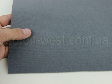 Відріз 0,95м, Стельовий автовелюр сірий з відтінком синього Micro S36, на пороло. . фото 4