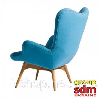 Крісло, м'які спинка і сидіння, висока спинка, матеріал вовняна тканина, зручна . . фото 4