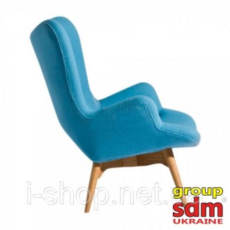 Крісло, м'які спинка і сидіння, висока спинка, матеріал вовняна тканина, зручна . . фото 6