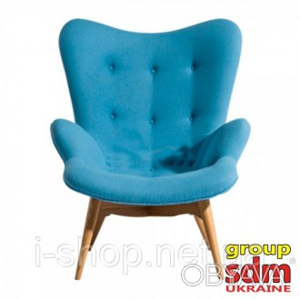 Крісло, м'які спинка і сидіння, висока спинка, матеріал вовняна тканина, зручна . . фото 1