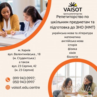 Центр репетиторства VAISOT надає послуги з підготовки шкільних предметів, а саме. . фото 1