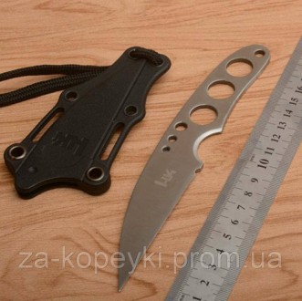 Мини-тактический нож на шею HK10 с фиксированным лезвием и ножнами из кайдекса
Х. . фото 4