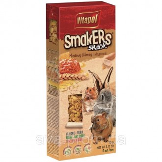 Сmakers® для кроликів і гризунів - мед Містить природні вітаміни В Склад: сирий . . фото 3