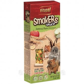  Smakers® для кроликів і гризунів - яблуко Містить натуральні вітаміни Аналітичн. . фото 2