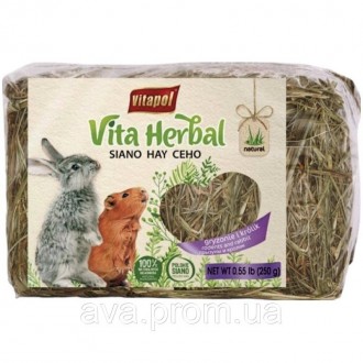 VITAPOL Сіно для гризунів і кроликів - високоякісний сипучий корм Ароматні, дбай. . фото 2