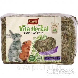 VITAPOL Сіно для гризунів і кроликів - високоякісний сипучий корм Ароматні, дбай. . фото 1