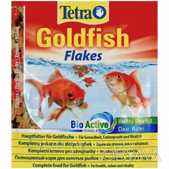 Корм Tetra GoldfishFlake для всіх видів золотих рибок та інших холодноводних риб. . фото 1