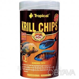 Krill Chips Багатокомпонентна їжа для підсилення кольору у формі тонучих чіпсів . . фото 1