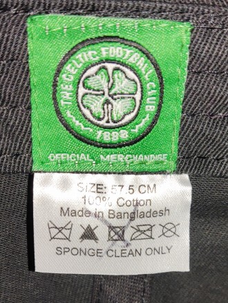 Бейсболка FC Celtic Oficial Merchandise, 100%-cotton, размер регулируется сзади . . фото 7