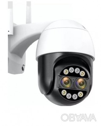 Уличная охранная поворотная WIFI камера наблюдения Besder P3S-8MP. 4MP. Зум (2,8. . фото 1