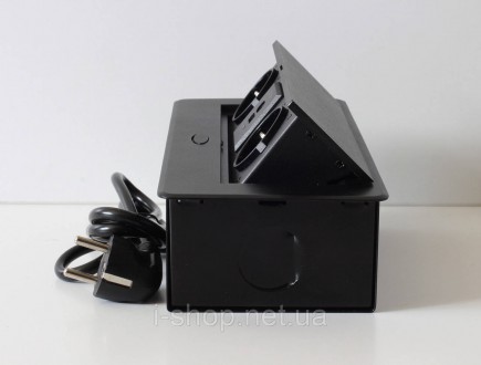 Удлинитель розетки 2R+USB+Type-C черный предназначен для столов для переговоров,. . фото 9